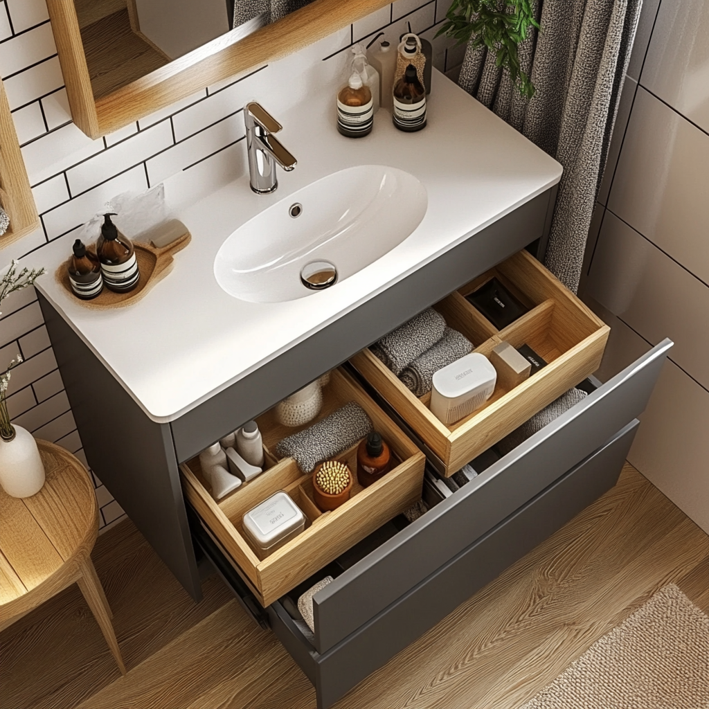 1 Bathroom Drawers vs Doors